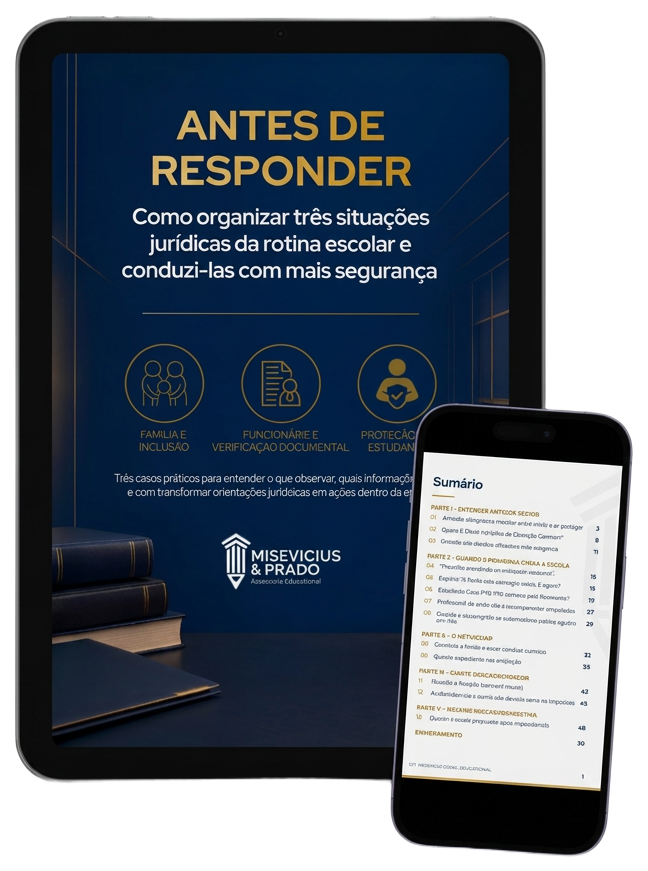Guia Antes de Responder exibido em um tablet e em um celular